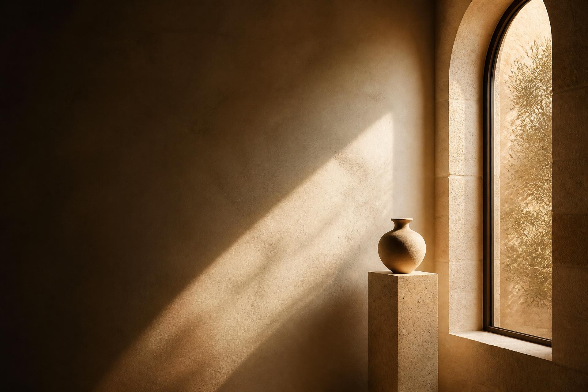 Moody architectural interior detail